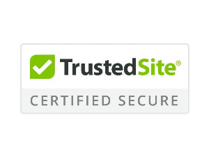 TrustedSite certified secure logo on a white background